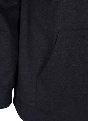 Hooded sweatshirt with zip, Black, Packshot image number 3