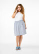 Short cotton skirt with elasticated waistband, Blue, Model image number 1
