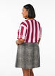 Short denim skirt with leopard print and an A-line shape, Brown, Model image number 2