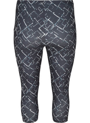 3/4-length leggings with print, Grey Graphic AOP, Packshot image number 1