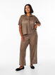 Trousers with an openwork pattern, Brown, Model image number 0