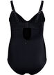 Swimsuit with underwire and draping, Black, Packshot image number 1