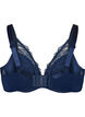 Padded lace bra with underwire, Blue, Packshot image number 1