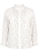Lace shirt blouse with ruffle detail, Snow White, Packshot image number 0