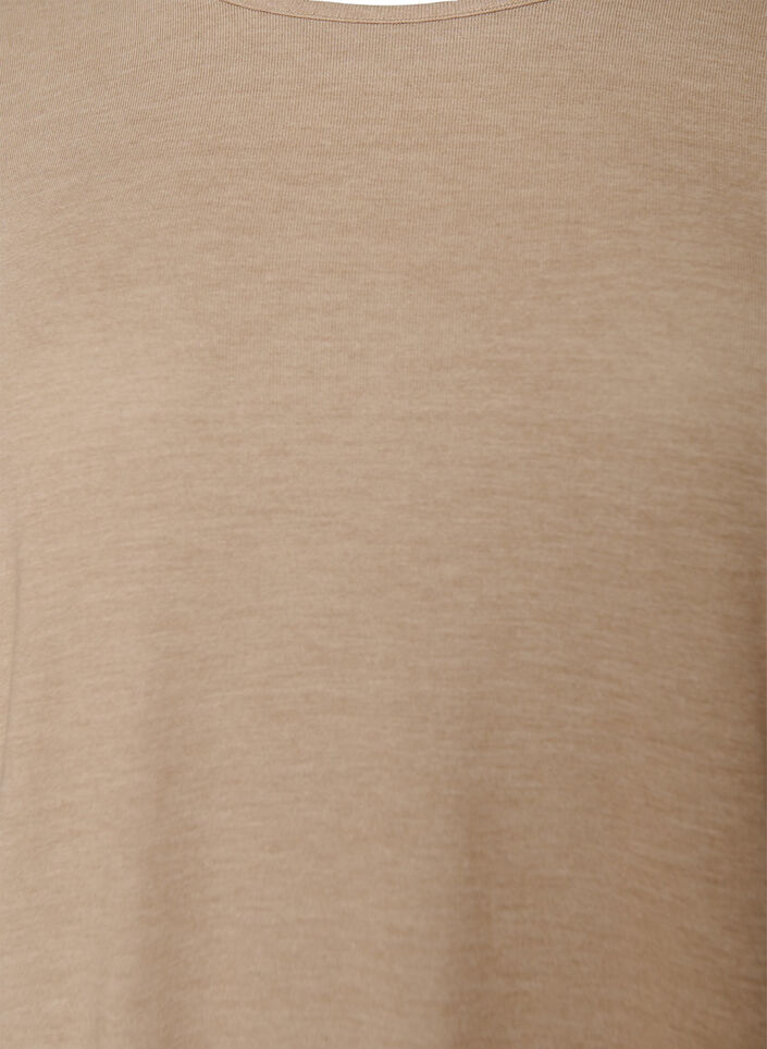 Jersey blouse with 3/4 sleeves, Beige, Packshot image number 2