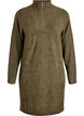 Knee-length knitted dress with high neck, Green, Packshot image number 0