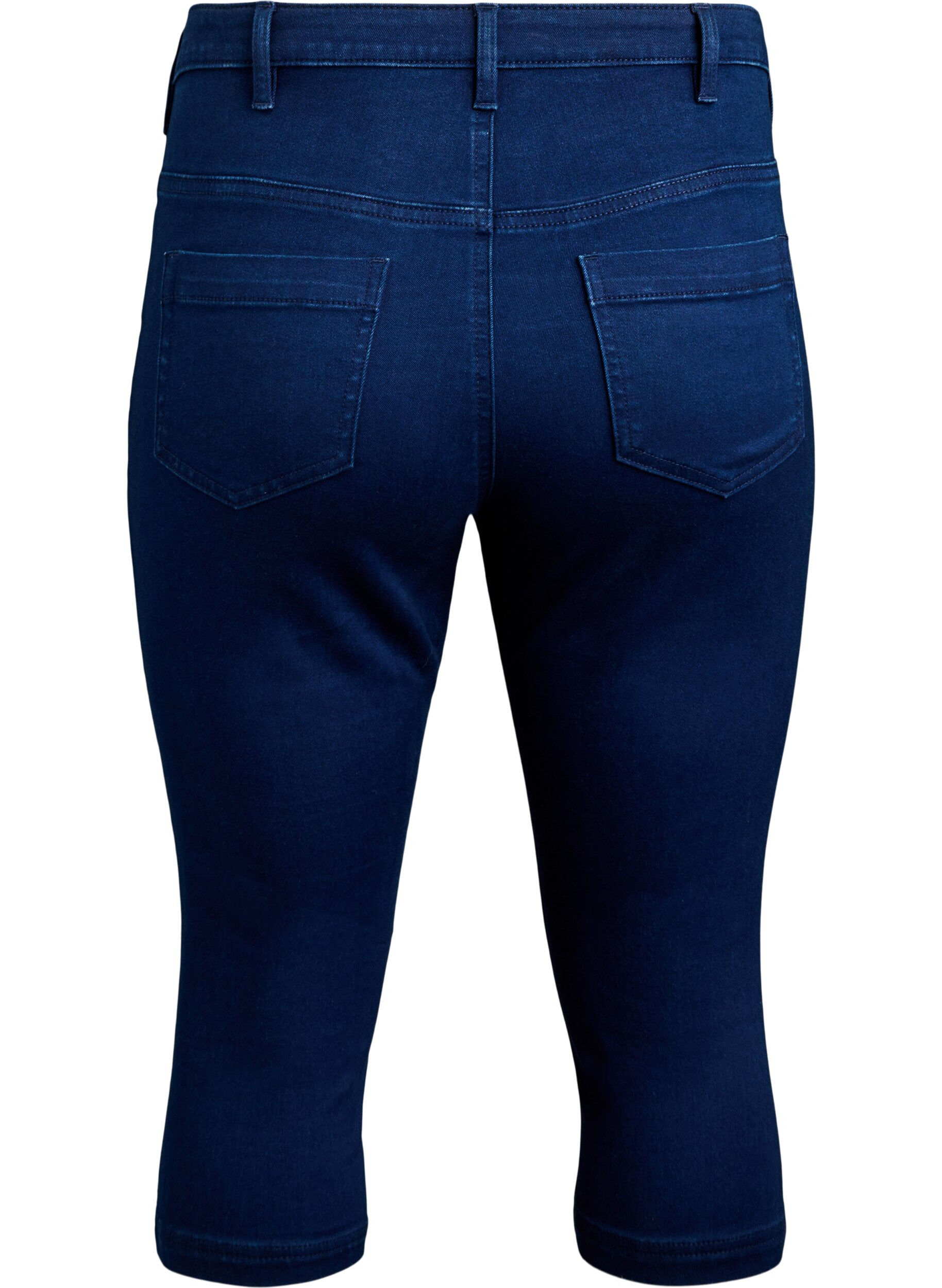 Zizzifashion High-waisted Amy capri jeans with super slim fit, Blue, Packshot image number 1