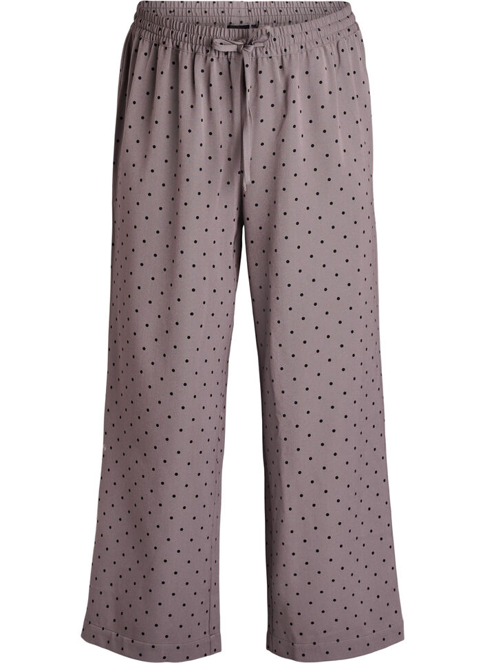 Wide-leg trousers with a high waist, Grey, Packshot image number 0