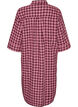 Long checked shirt with 3/4 sleeves, Pink, Packshot image number 1