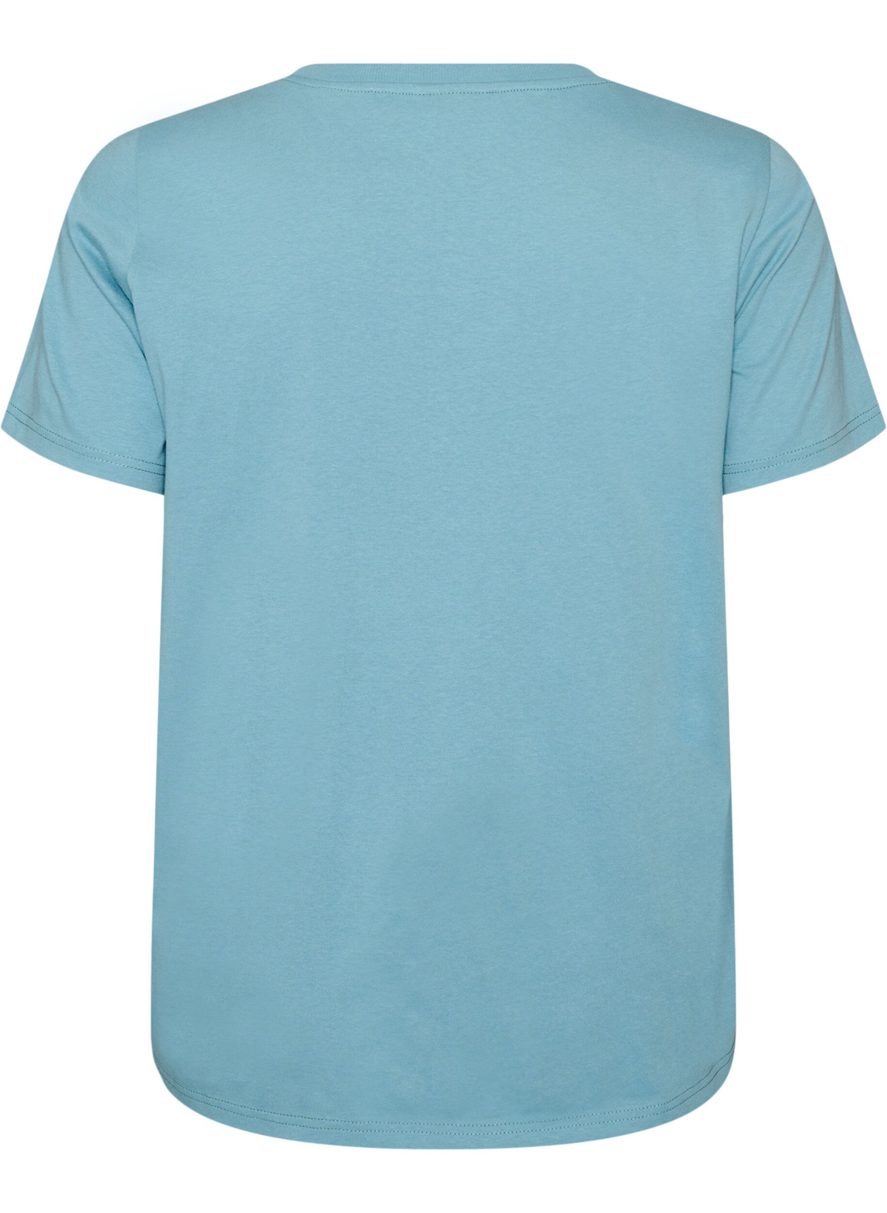 Zizzifashion Cotton T-shirt with print, Blue, Packshot image number 1