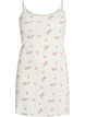 Nightgown with thin straps and textured pattern, Vanilla, Packshot image number 0