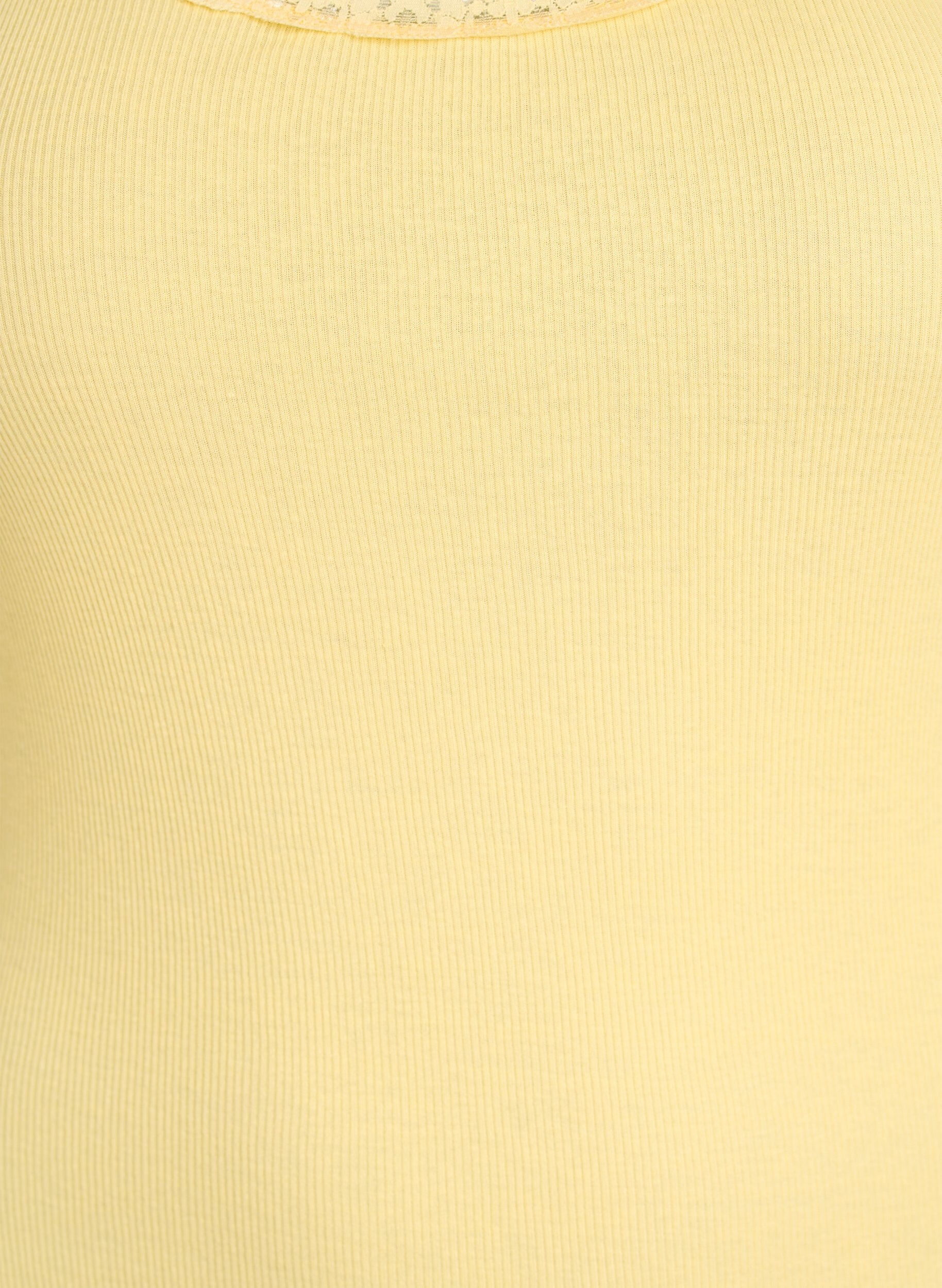Zizzifashion Top with lace trim, Yellow, Packshot image number 2