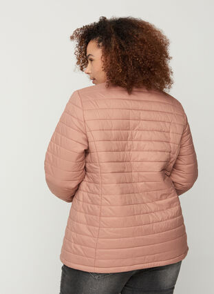 Short quilted jacket with a zip, Burlwood, Model image number 1