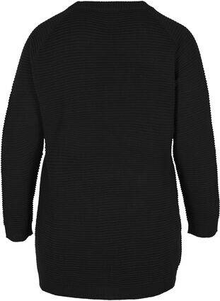 Knitted cardigan with pockets, Black, Packshot image number 1