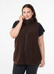 Teddy fleece gilet with zipper and pockets, Hot Fudge, Model image number 0