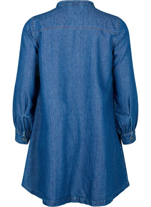 Long sleeve denim dress, Blue denim, Packshot image number 1