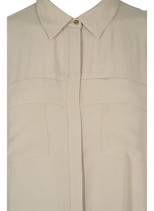 Short-sleeved shirt dress in viscose, Laurel Oak, Packshot image number 2