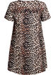 Short A-line dress with leopard print, Brown, Packshot image number 1