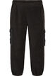 Fleece joggers with cargo pockets, Black, Packshot image number 0