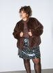 Short sequin skirt with an elasticated waistband, Dark Grey, Model image number 0