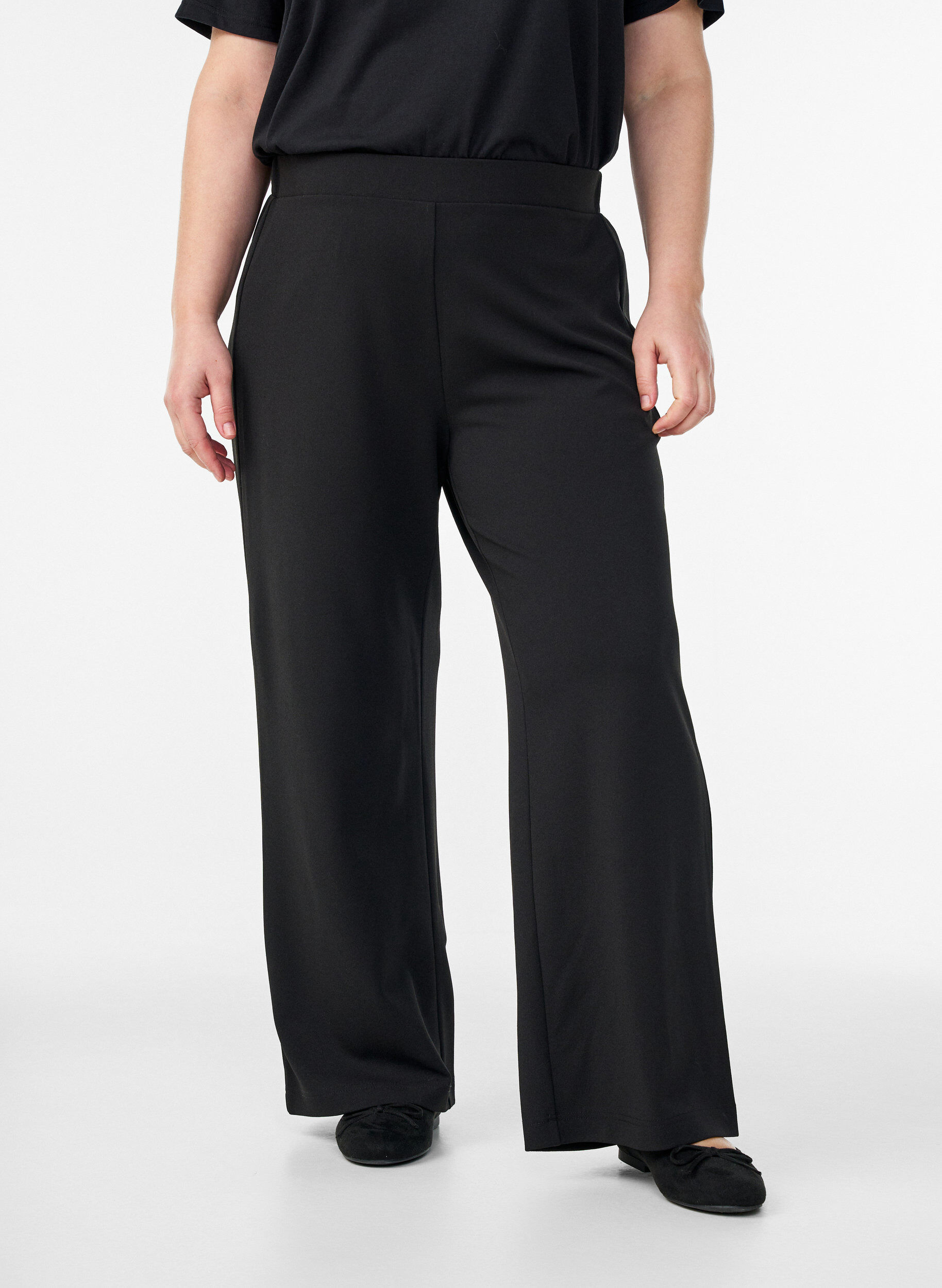Zizzifashion FLASH - Wide-leg trousers, Black, Model image number 3