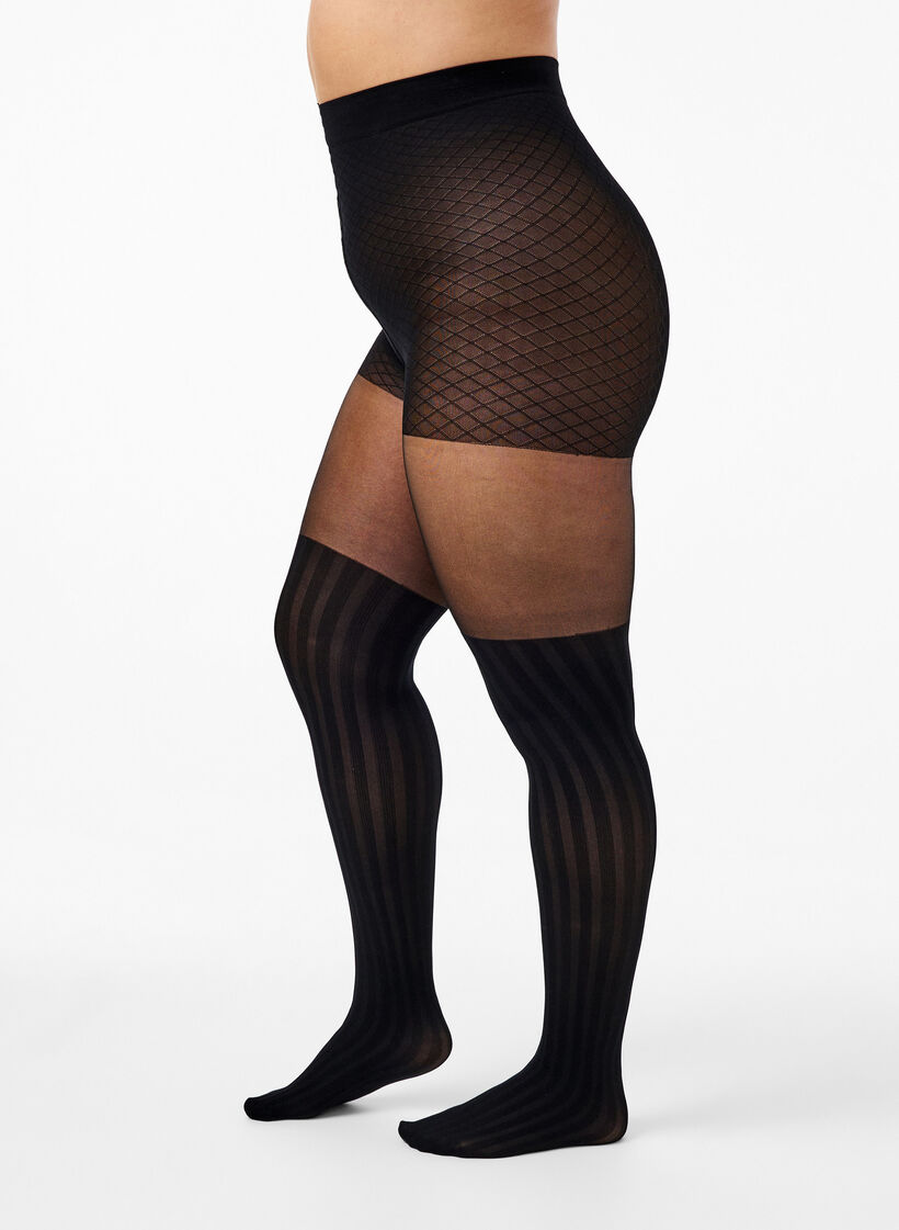 Overknee-look tights in 50 denier, Black, Model image number 0