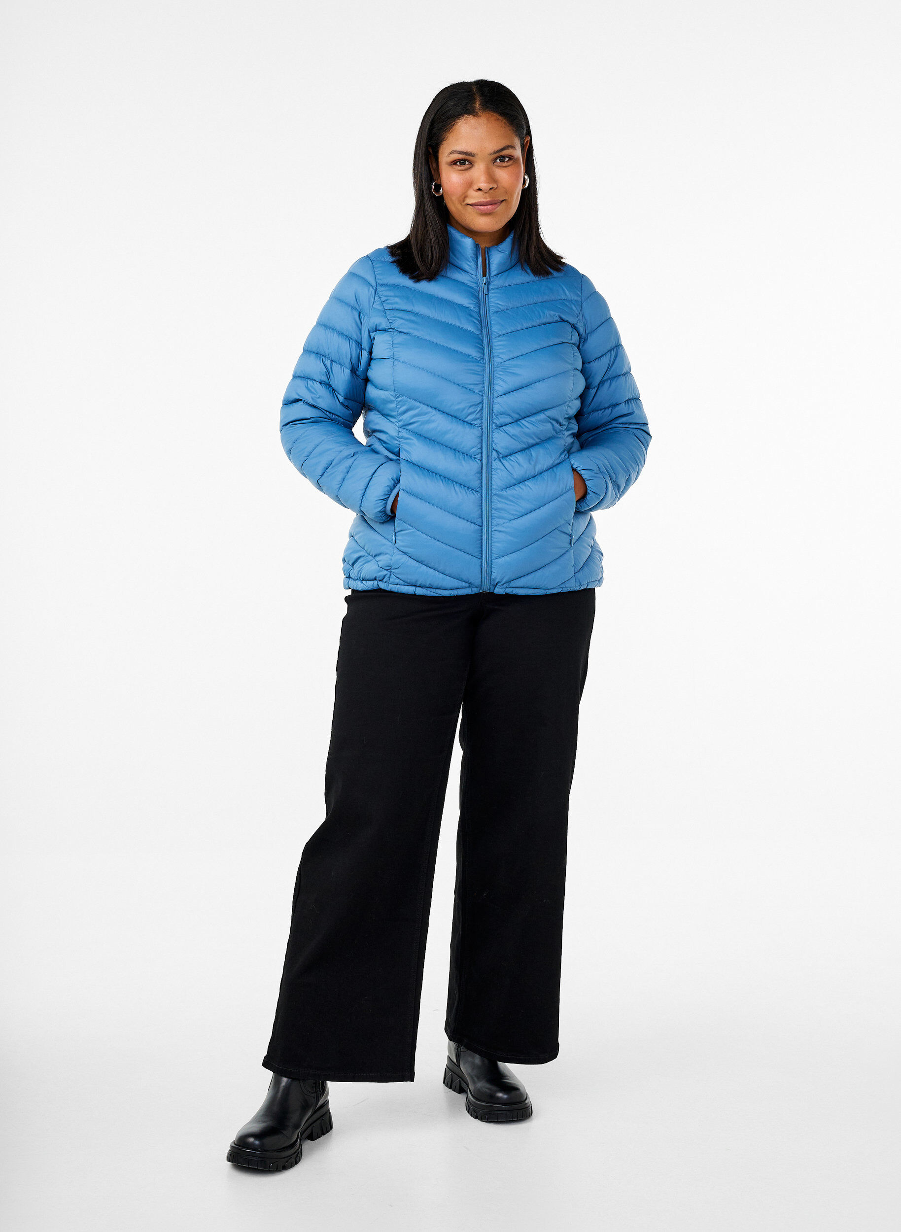 ZizzifashionLightweight jacket with pockets, Blue, Model image number 1