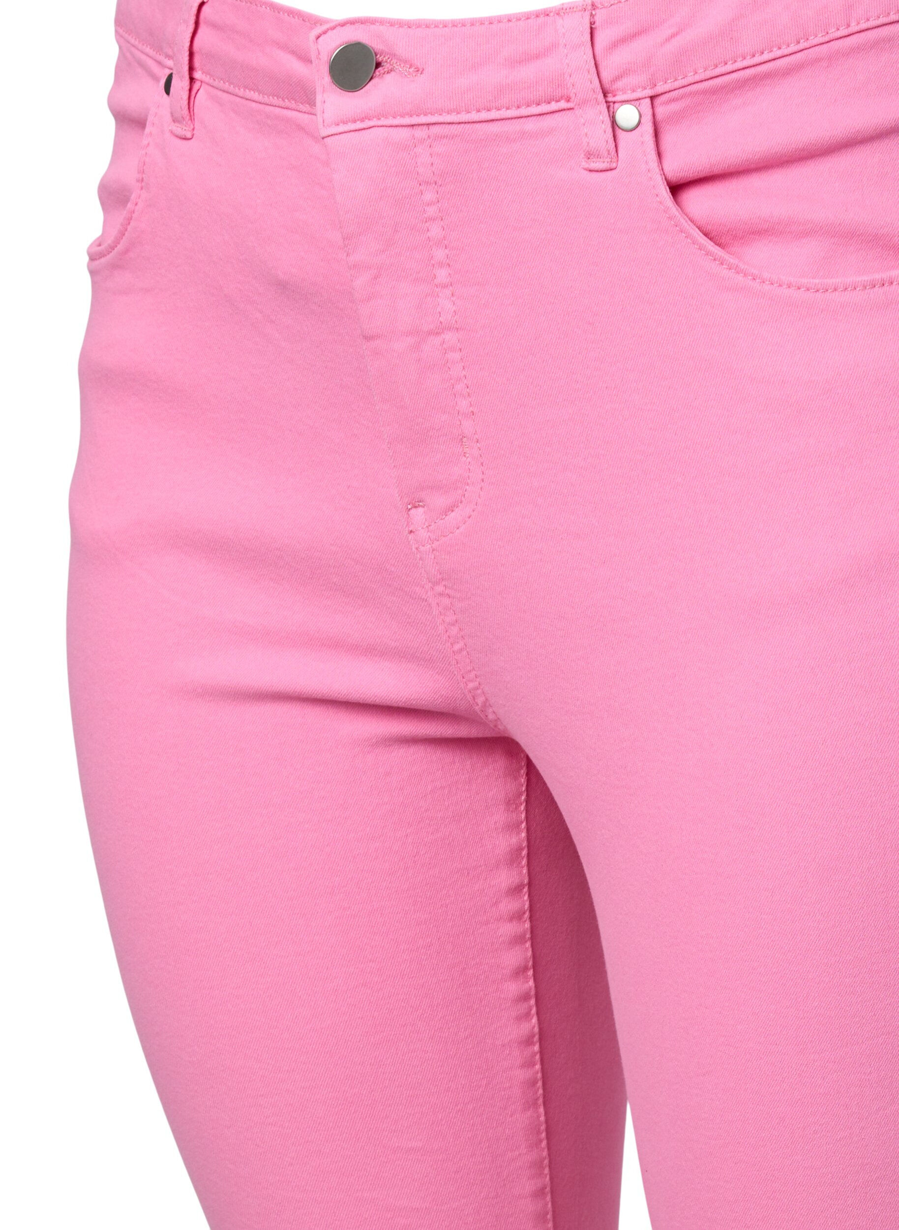 Zizzifashion High waisted Amy jeans with super slim fit, Rosebloom, Packshot image number 2