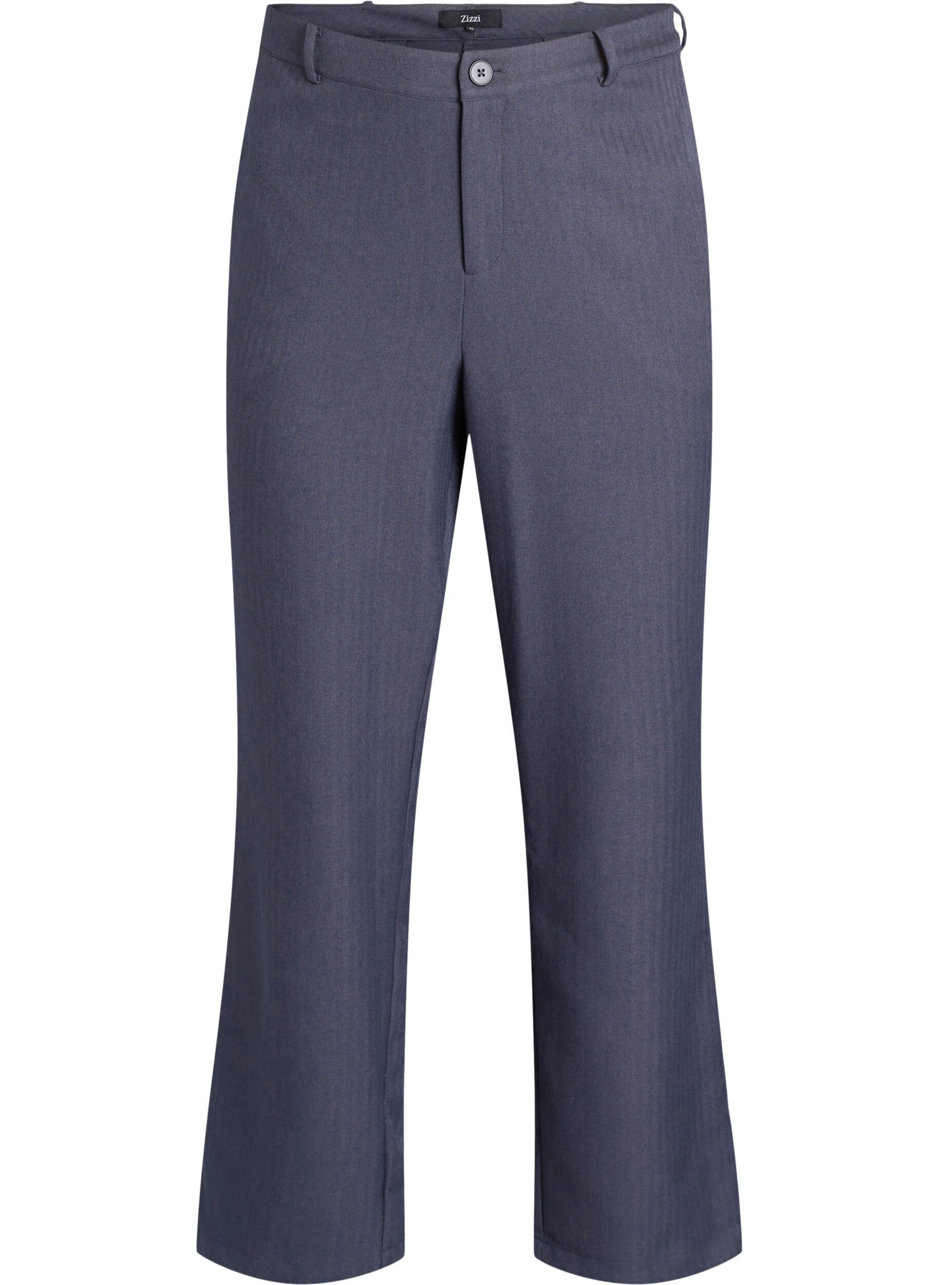 Suit trousers with straight legs and textured pattern