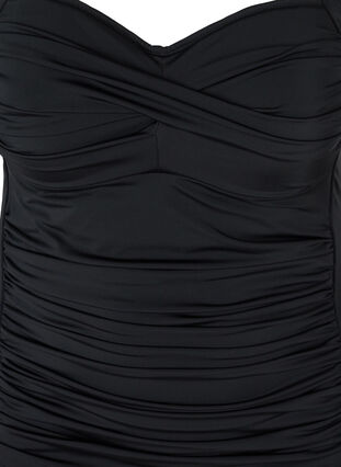 Swimsuit with legs and draping, Black, Packshot image number 2