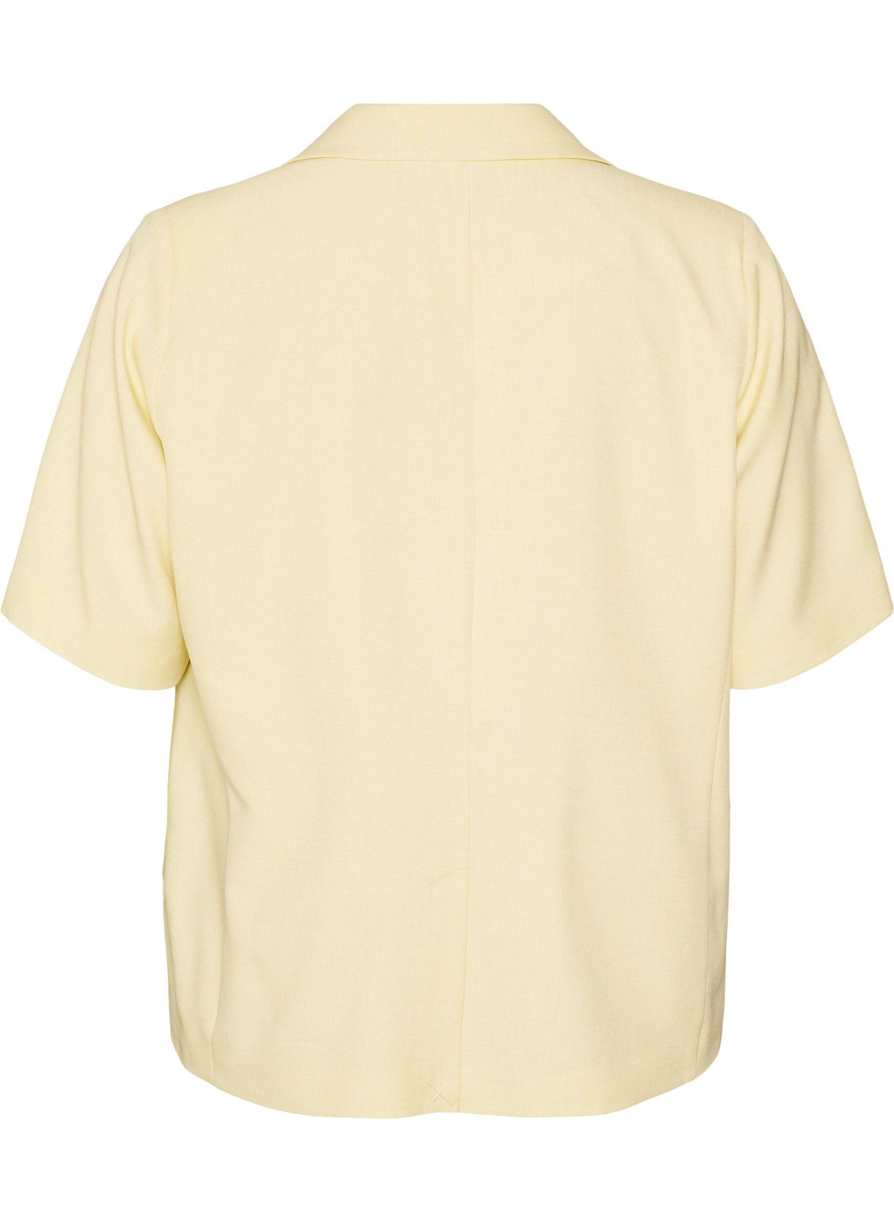 Zizzifashion Blazer with short sleeves and lapels, Yellow, Packshot image number 1