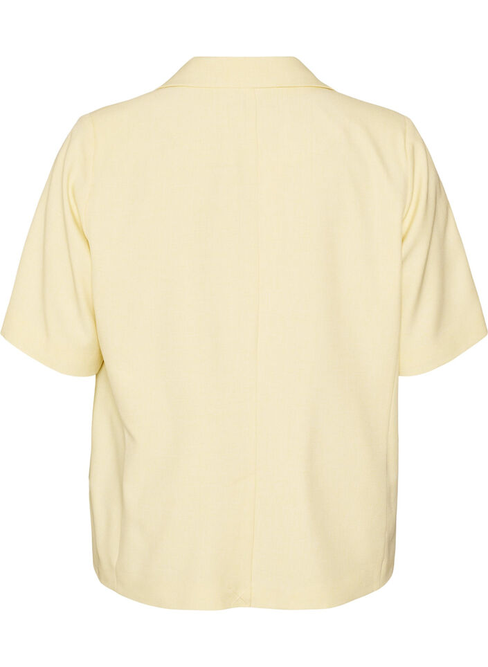 Blazer with short sleeves and lapels, Yellow, Packshot image number 1