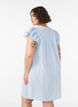 Striped cotton dress with ruffles and an A-line fit, Light Blue, Model image number 2