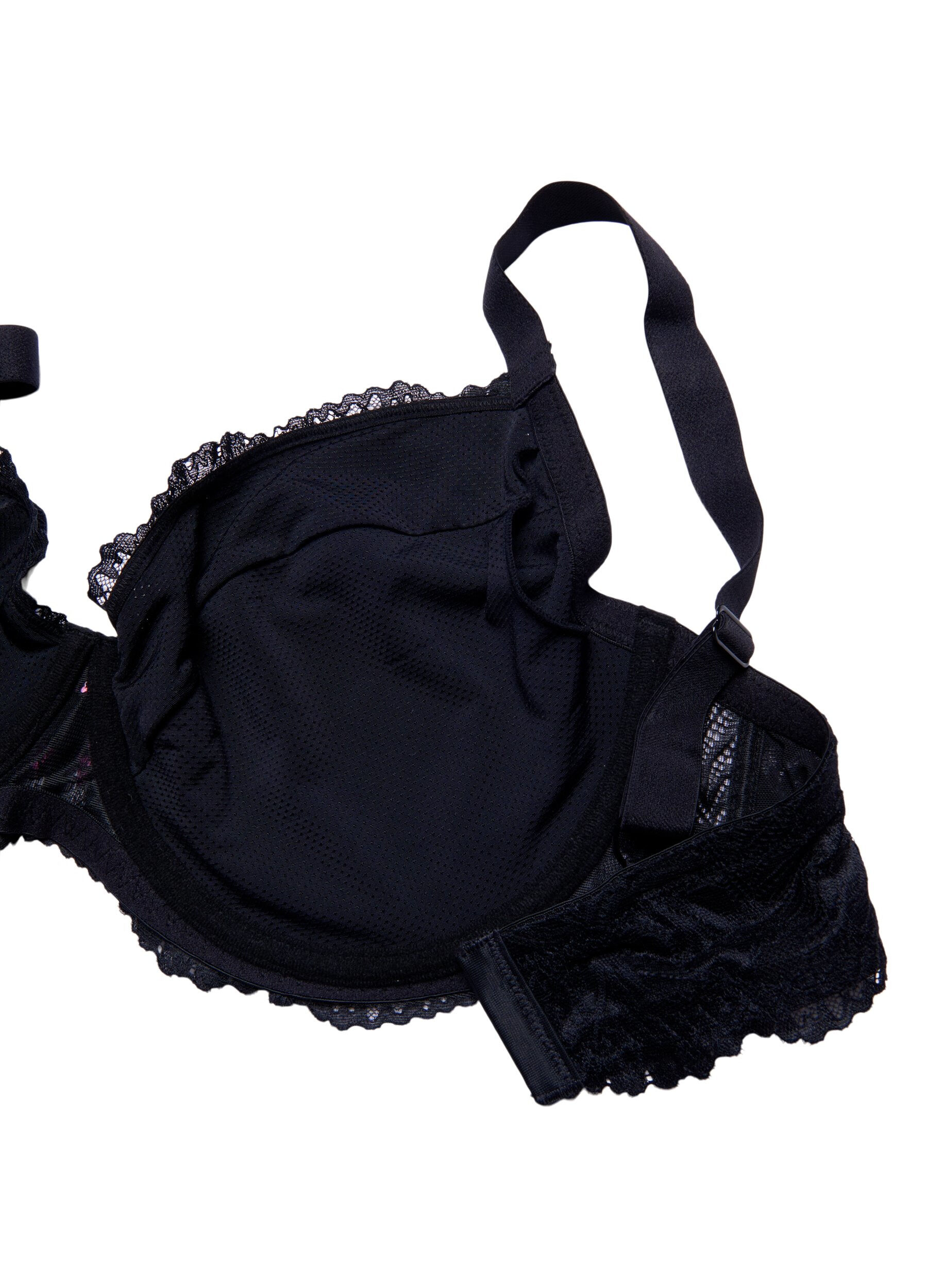 Zizzifashion Support the breasts - underwire bra with pockets for padding, Black, Packshot image number 3