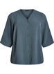 FLASH – Shirt Blouse with V-Neck and 3/4 Sleeves, Green, Packshot image number 0