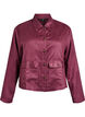 Short faux suede jacket with pockets, Red, Packshot image number 0
