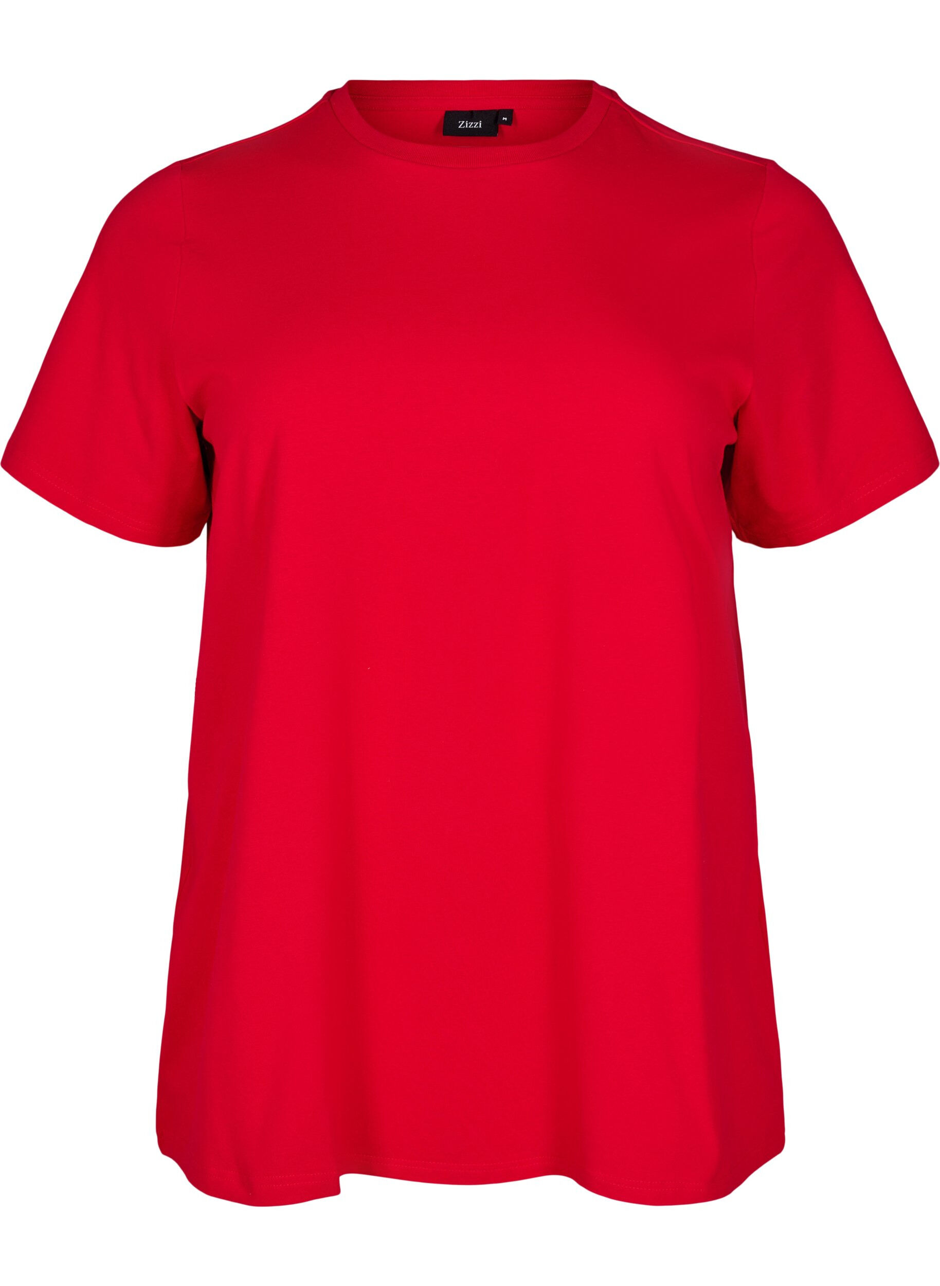 Zizzifashion T-shirt in organic cotton with a round neck, Salsa, Packshot image number 0