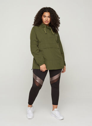 Anorak with a hood and pocket, Forest Night, Model image number 3