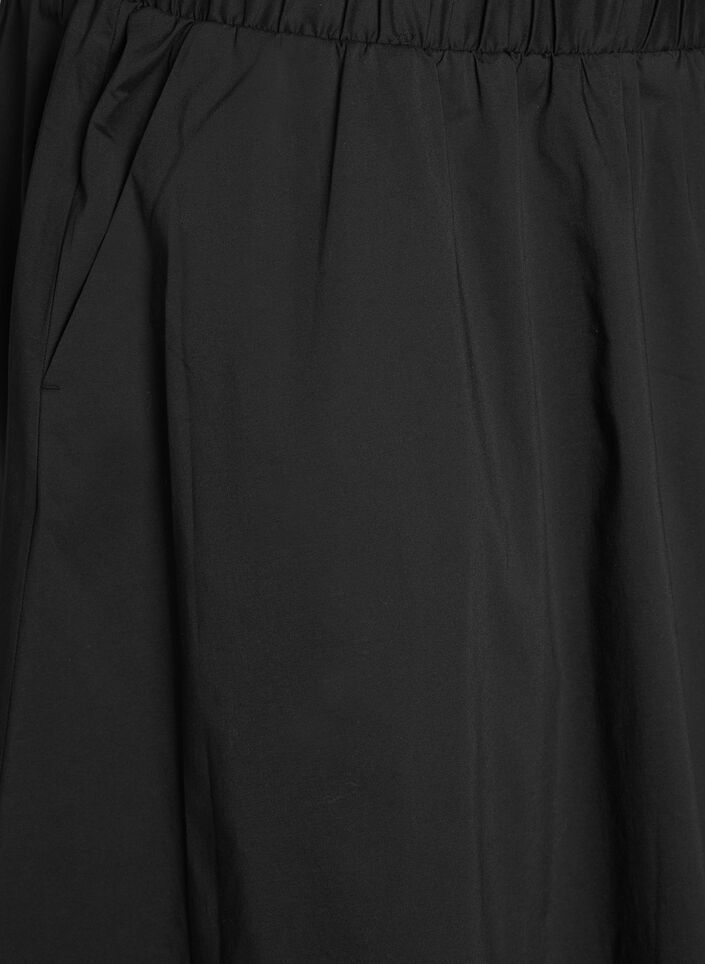 Midi skirt with an elasticated waist, Black, Packshot image number 2