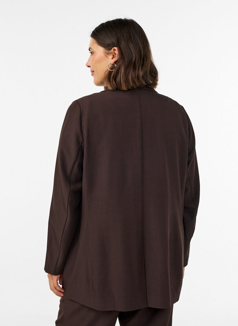 Blazer with pockets and slits, Brown, Model image number 2
