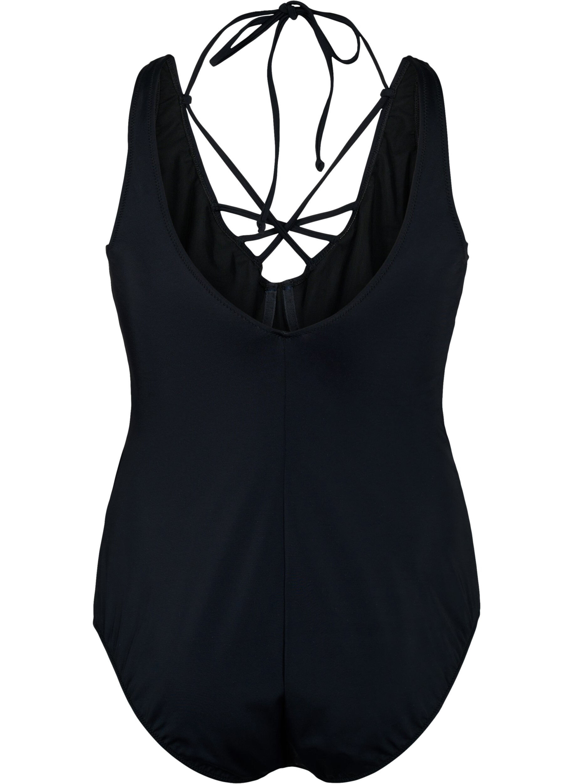 Zizzifashion 	 Swimsuit with underwire and string detail, Black, Packshot image number 1