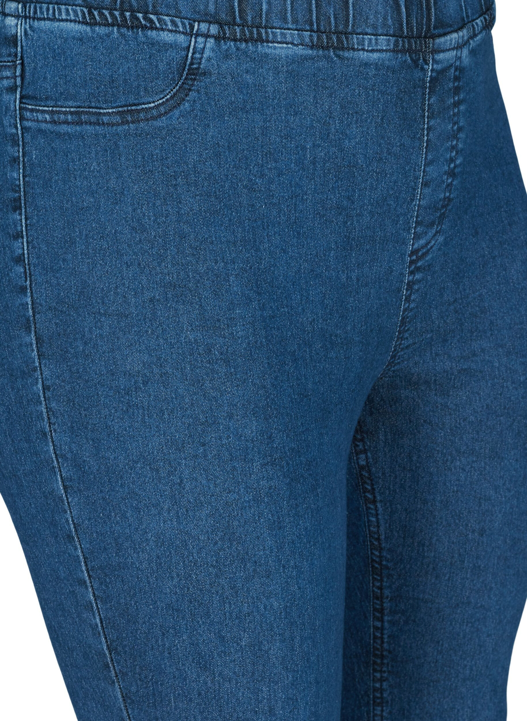 Zizzifashion Cotton blend capris, Dark blue denim, Packshot image number 2