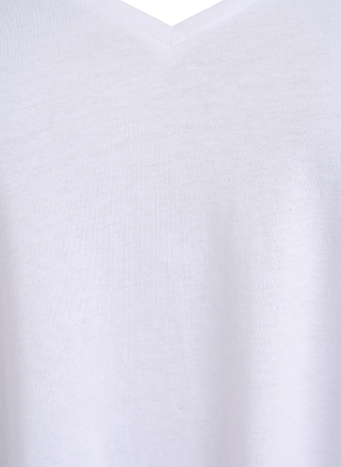 2-pack t-shirts with v-neck, Black, Packshot image number 3