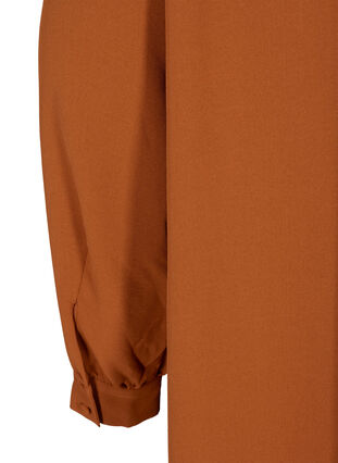 Tunic with button fastening, Leather Brown ASS, Packshot image number 3