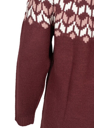 Patterned knitted sweater in a wool mix, Port Royal Comb, Packshot image number 3