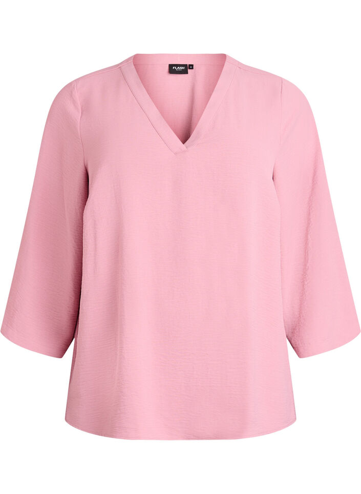 Blouse with 3/4 sleeves, Rose, Packshot image number 0