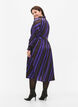 Satin shirt dress with diagonal stripes, Stripe AOP, Model image number 1
