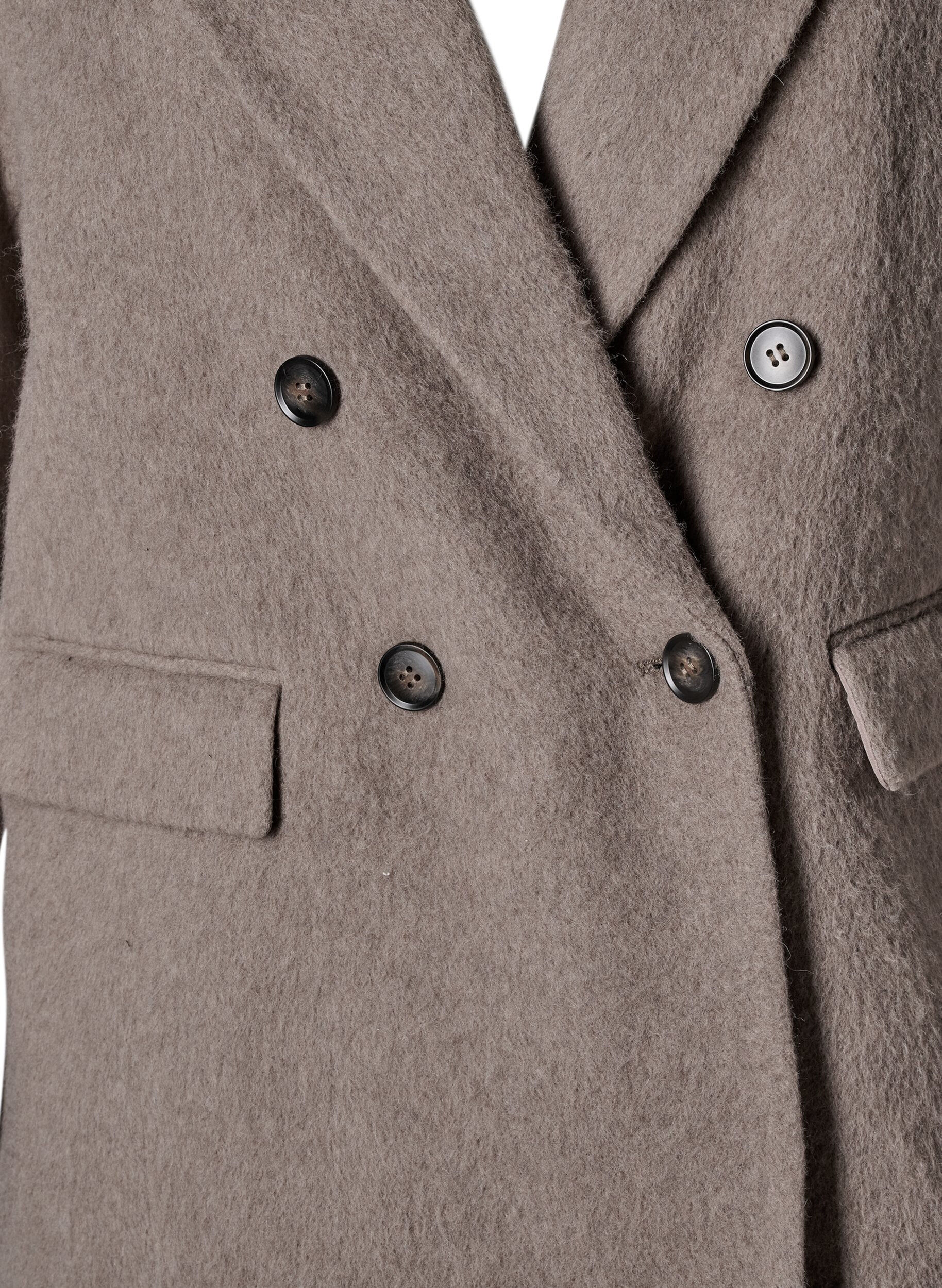 Zizzifashion Wool blazer with brushed texture, Grey, Packshot image number 2