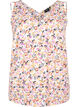 Floral top with v-neck, Off White Flower AOP, Packshot image number 0