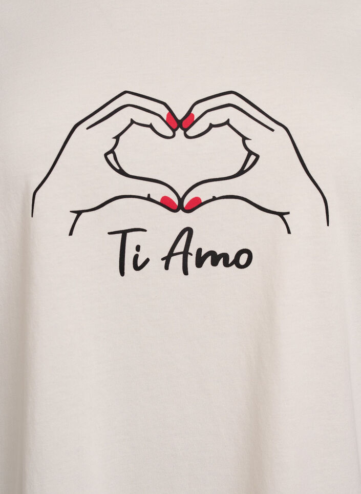 T-shirt with motif, White, Packshot image number 2